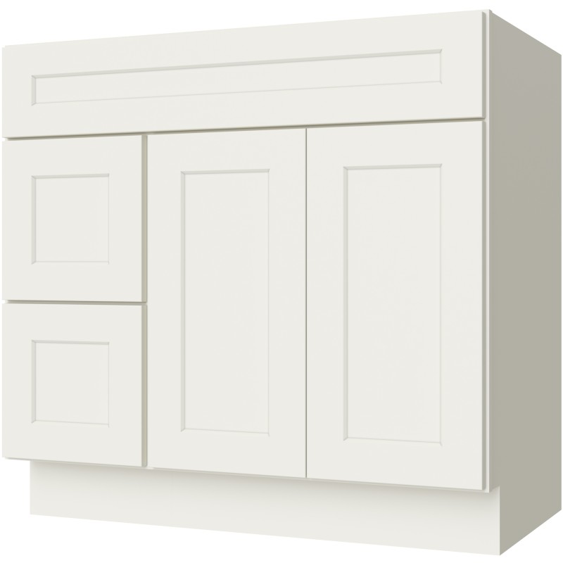 FA3621DR vanity in Cream White Shaker