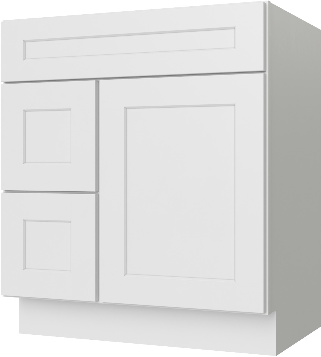 FA3021DL vanity in Dove White Shaker
