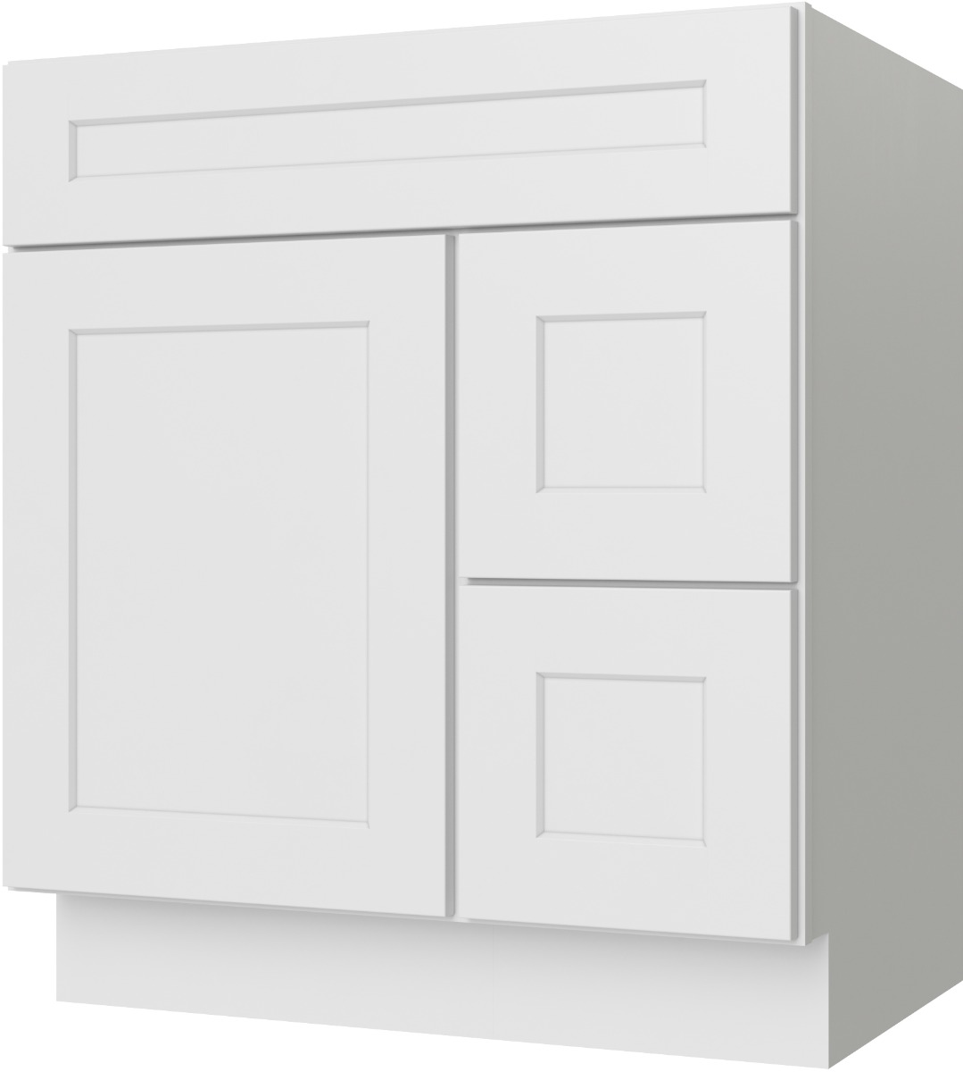 FA3021DR vanity in Dove White Shaker