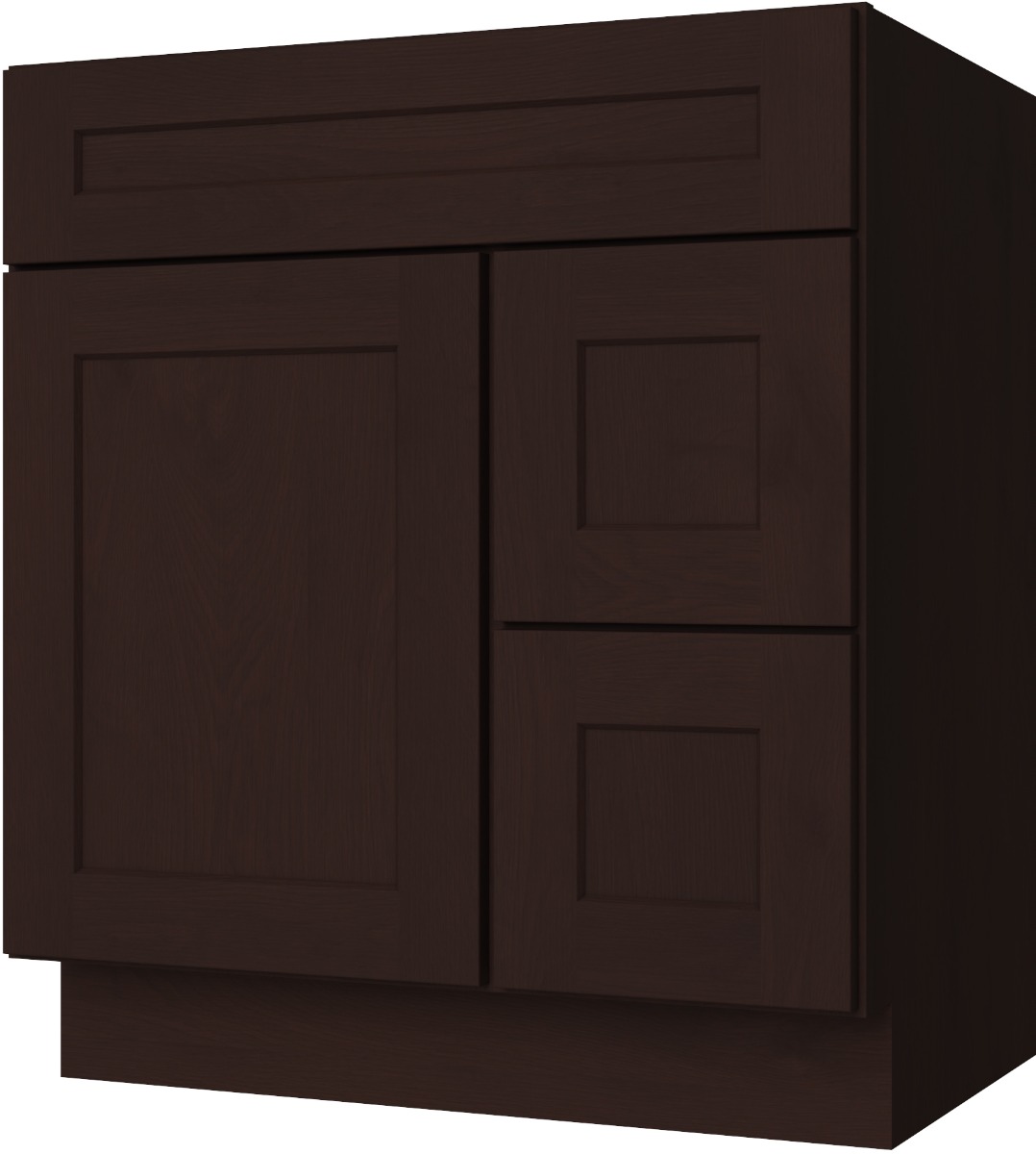 FA3021DR vanity in Ebony Shaker