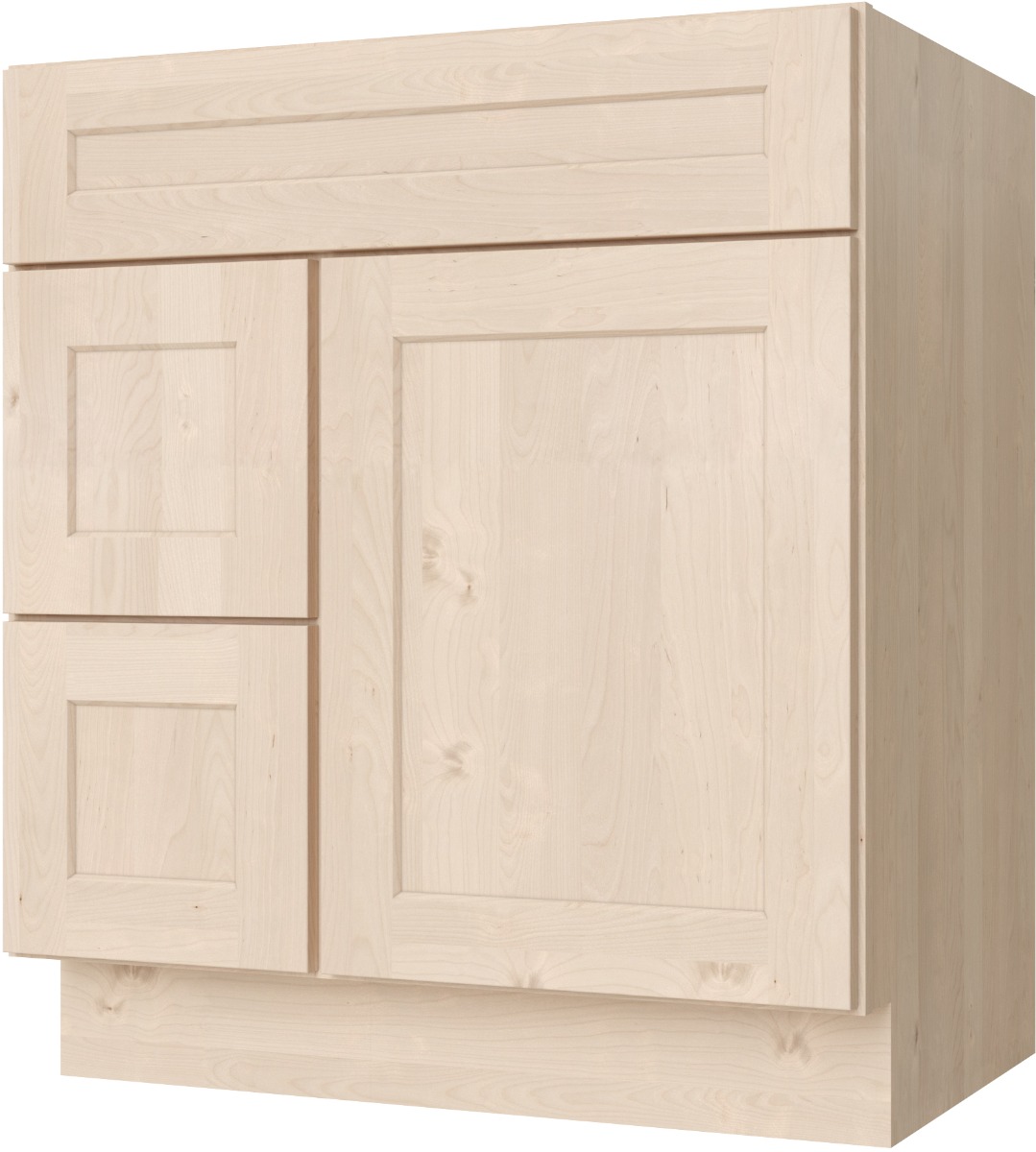 FA3021DL vanity in Unfinished Birch Shaker