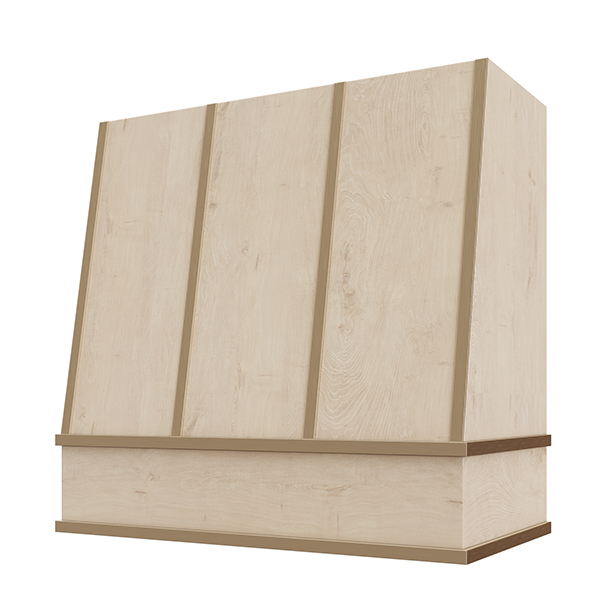 Angled with Brass Strapping range hood