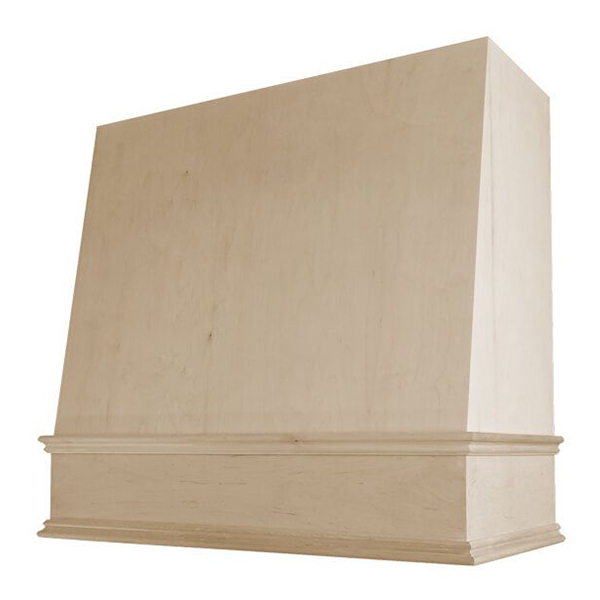 Angled range hood