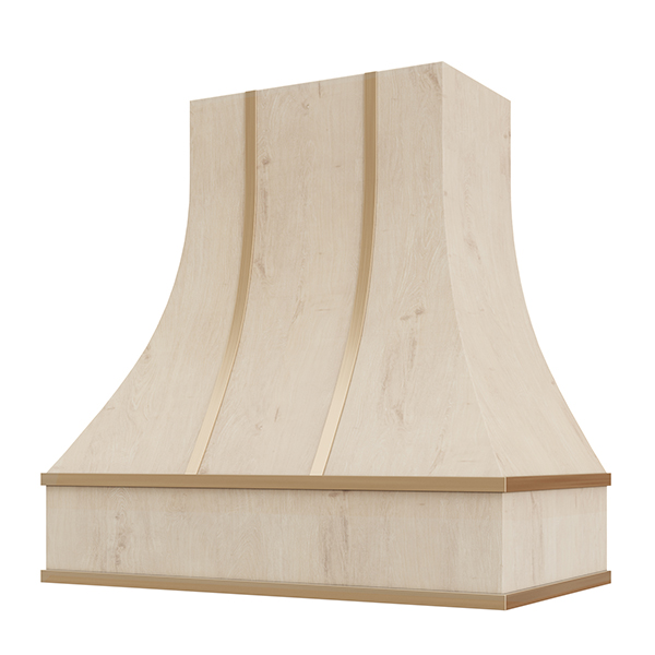 Curved with Brass Strapping range hood