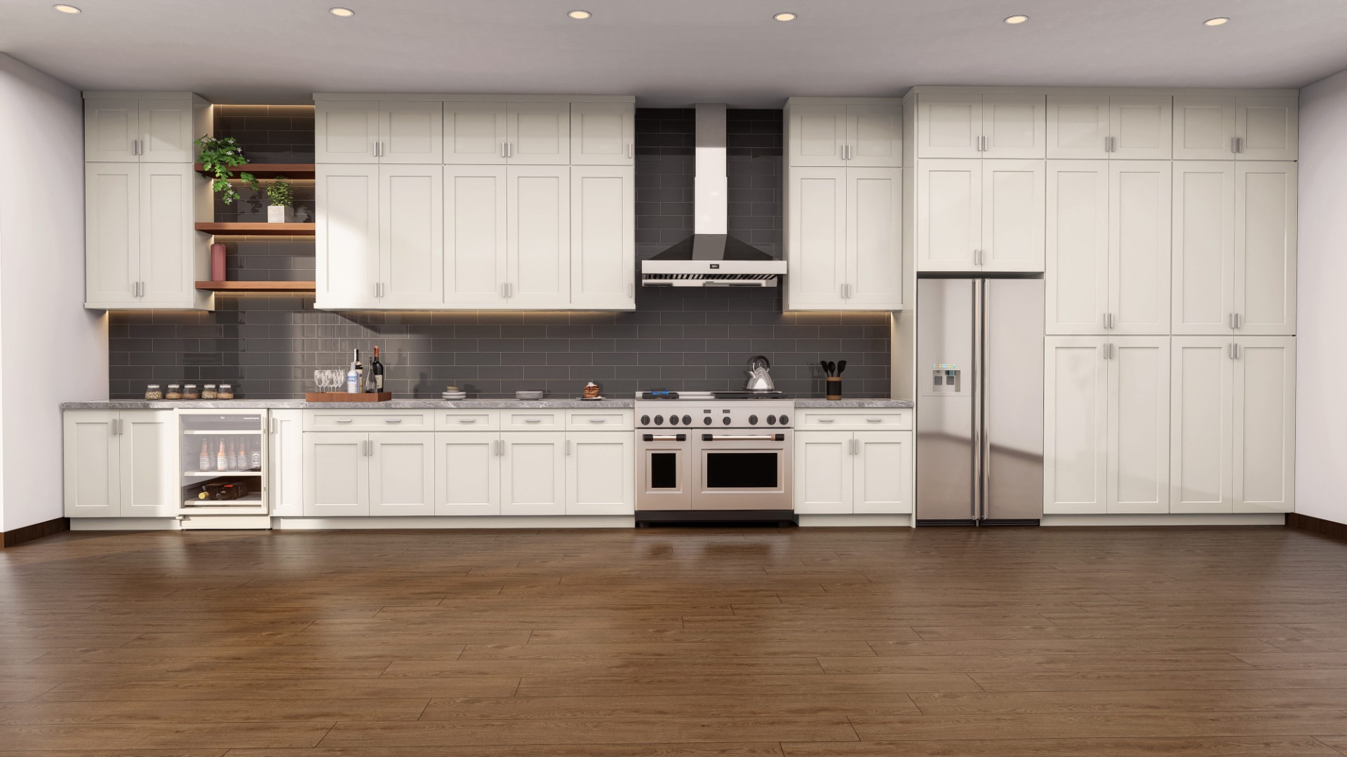 Cream White Shaker cabinetry