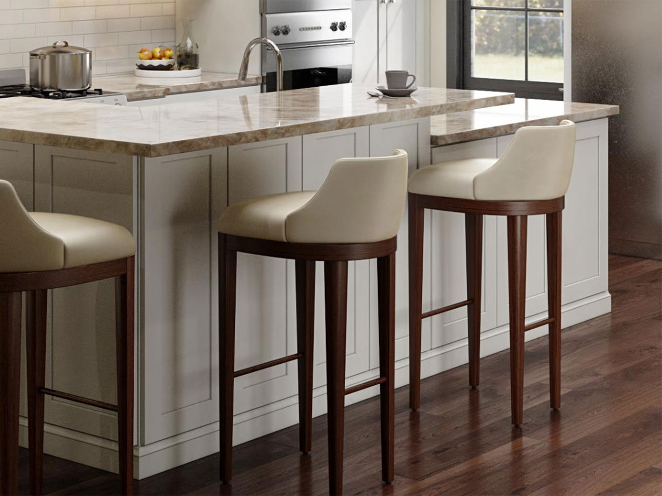 Dove White Shaker kitchen, view 4
