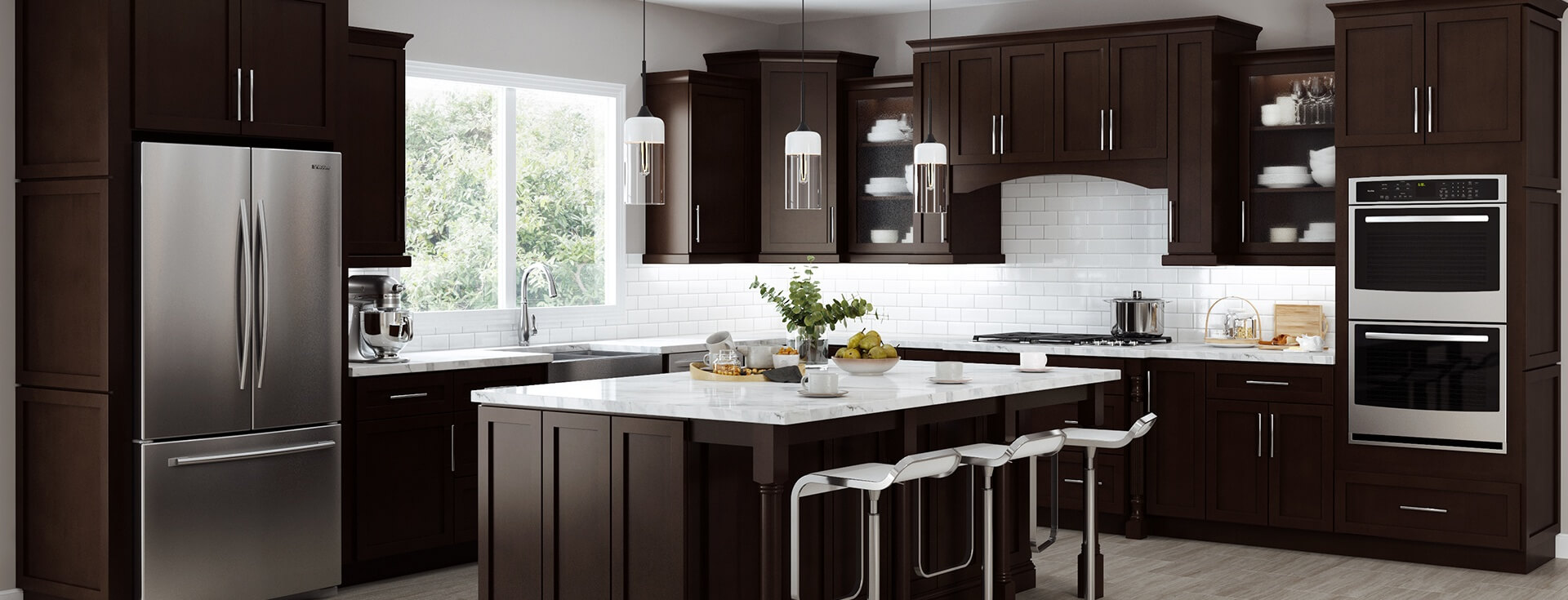 Ebony Shaker kitchen cabinetry