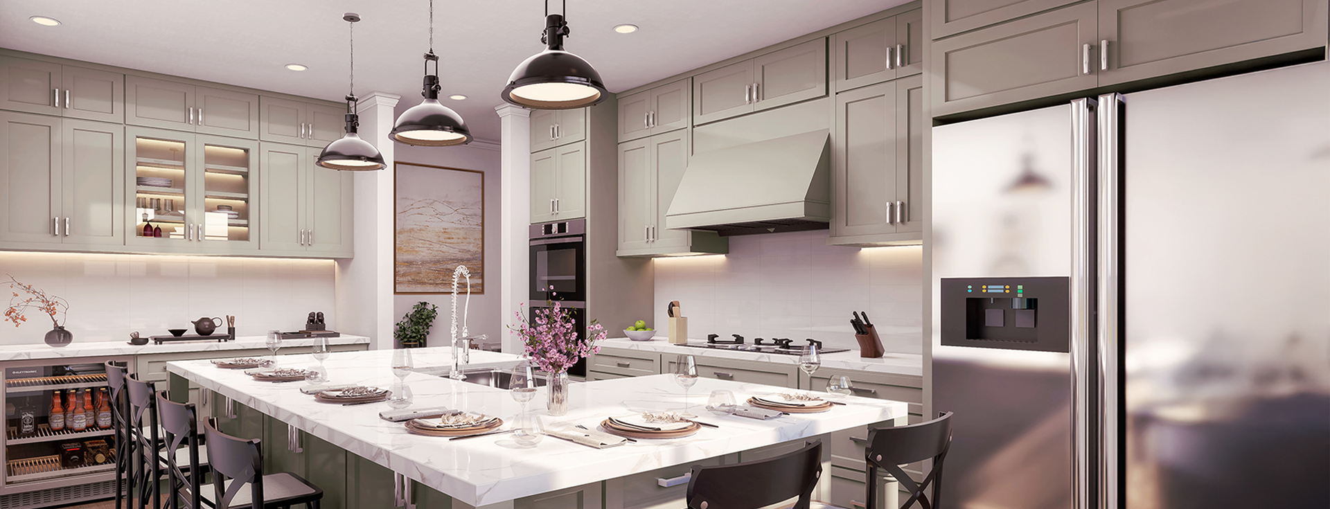 Sandy Mirage Shaker kitchen cabinetry