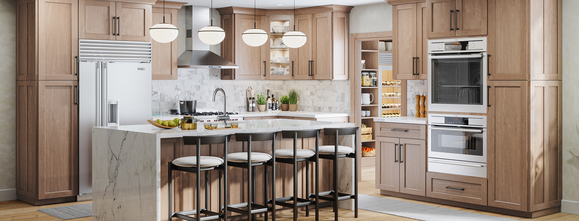 Toffee Shaker kitchen cabinetry